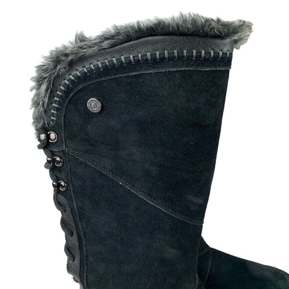 The North Face Women's Primaloft Boots 7 Black Suede Leather Lace Up Insulated - Picture 8 of 14